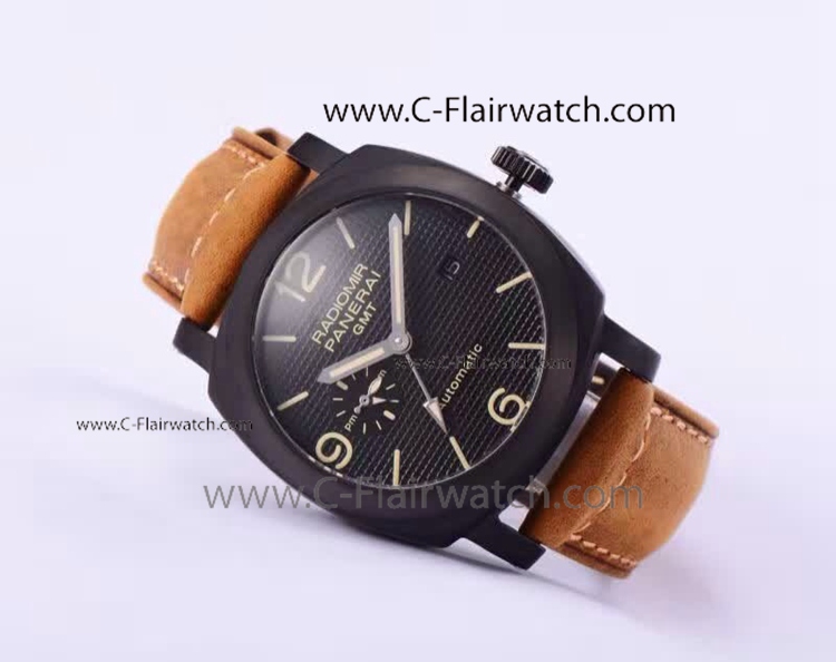 Clone Radiomir Panerai GMT 1940 Brown Leather Watch PAM00627